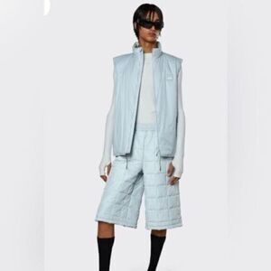 NWT RAINS Unisex Fuse Insulated Zippered Vest Blue Quilted Lightweight- Size XL